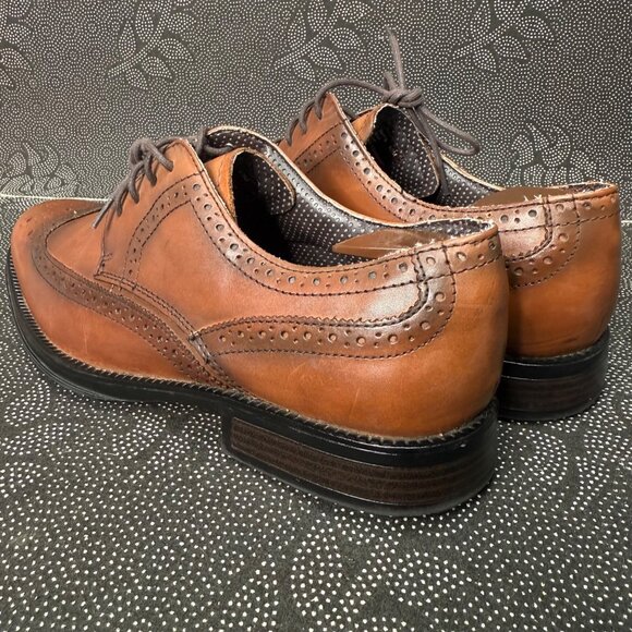 Men\'s Dockers Wycliff lace up wingtip dress oxford shoes tan, brown casual main image 4